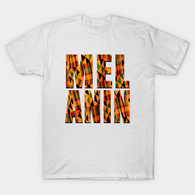 Melanin Kente Pattern Black Pride Gift T-Shirt by Merchweaver